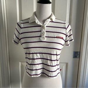 Dickies Stripped Collard Crop Top